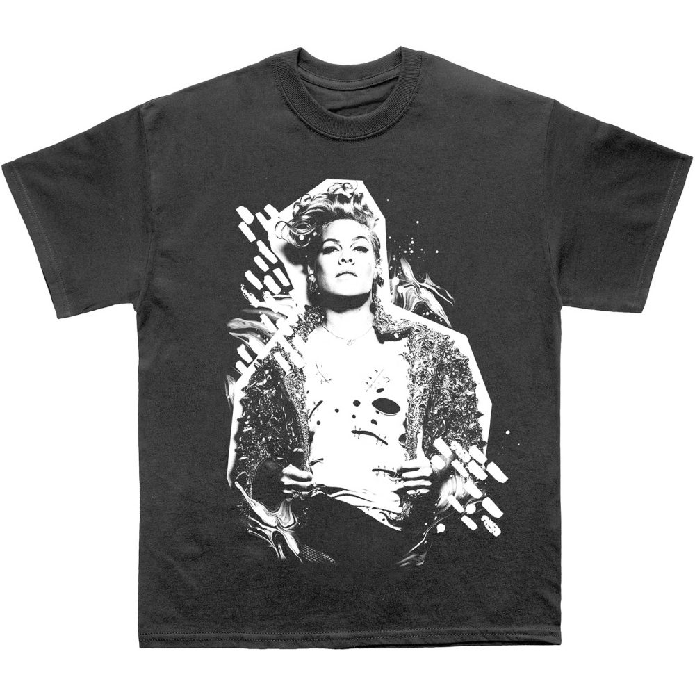 Pink - Painty Tshirt Homme - Noir
